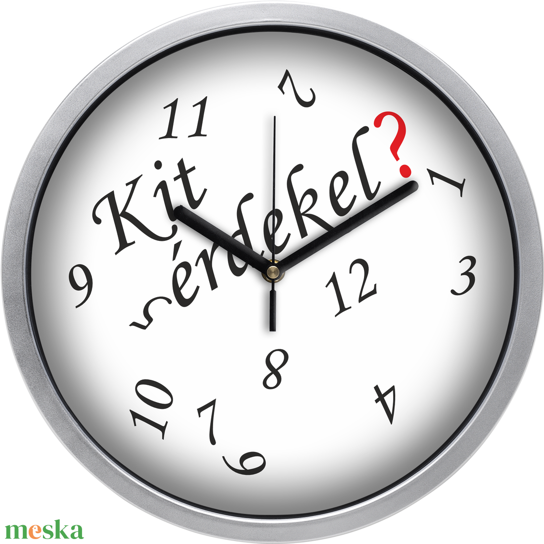 Kit érdekel? falióra, 30 cm - fehér - otthon & életmód - dekoráció - fali és függő dekoráció - falióra & óra - Meska.hu