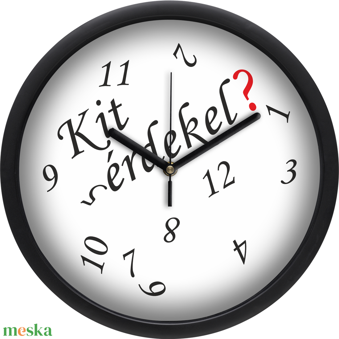 Kit érdekel? falióra, 30 cm - fehér - otthon & életmód - dekoráció - fali és függő dekoráció - falióra & óra - Meska.hu