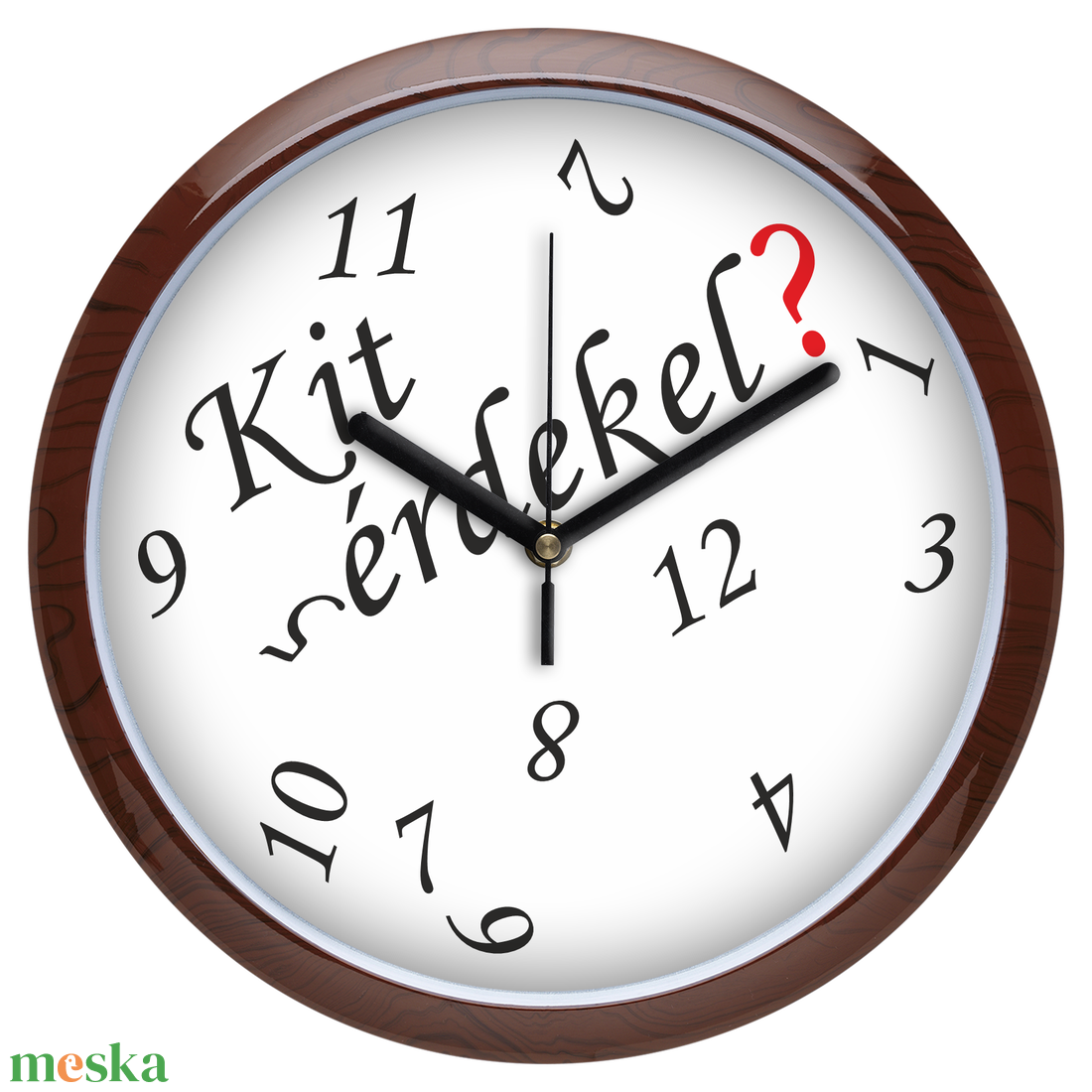 Kit érdekel? falióra, 30 cm - fehér - otthon & életmód - dekoráció - fali és függő dekoráció - falióra & óra - Meska.hu