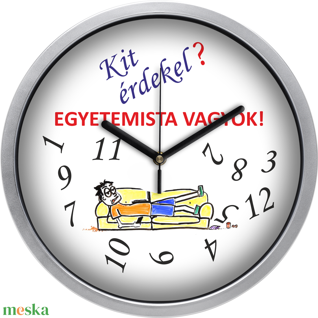 Falióra egyetemistáknak, 30 cm - otthon & életmód - dekoráció - fali és függő dekoráció - falióra & óra - Meska.hu