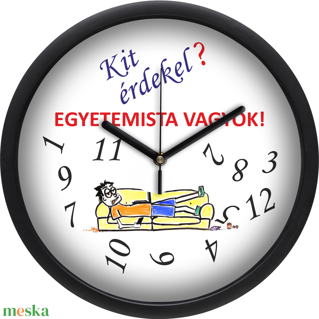 Falióra egyetemistáknak, 30 cm - otthon & életmód - dekoráció - fali és függő dekoráció - falióra & óra - Meska.hu