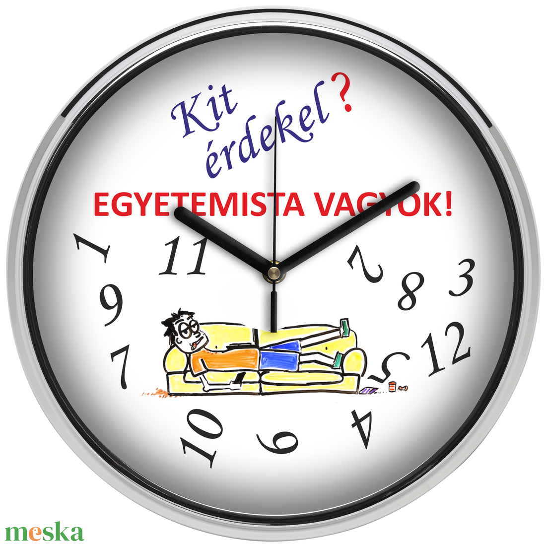 Falióra egyetemistáknak, 30 cm - otthon & életmód - dekoráció - fali és függő dekoráció - falióra & óra - Meska.hu