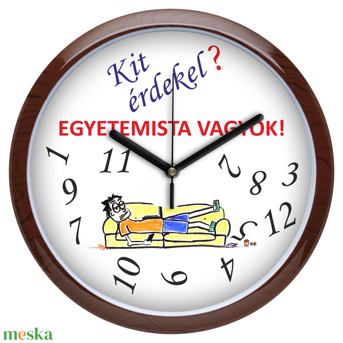 Falióra egyetemistáknak, 30 cm - otthon & életmód - dekoráció - fali és függő dekoráció - falióra & óra - Meska.hu
