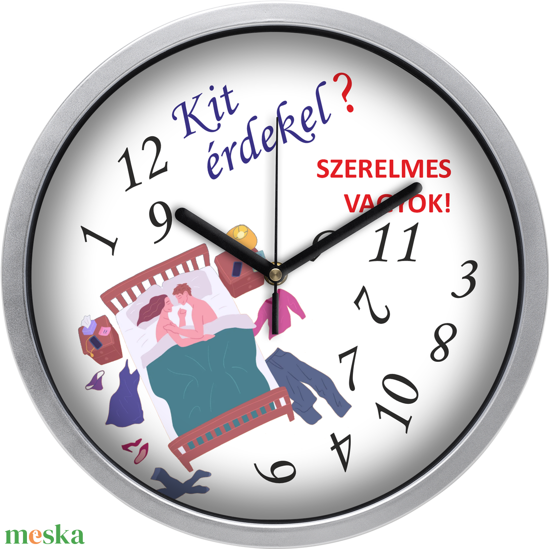 Falióra szerelmeseknek, 30 cm - otthon & életmód - dekoráció - fali és függő dekoráció - falióra & óra - Meska.hu