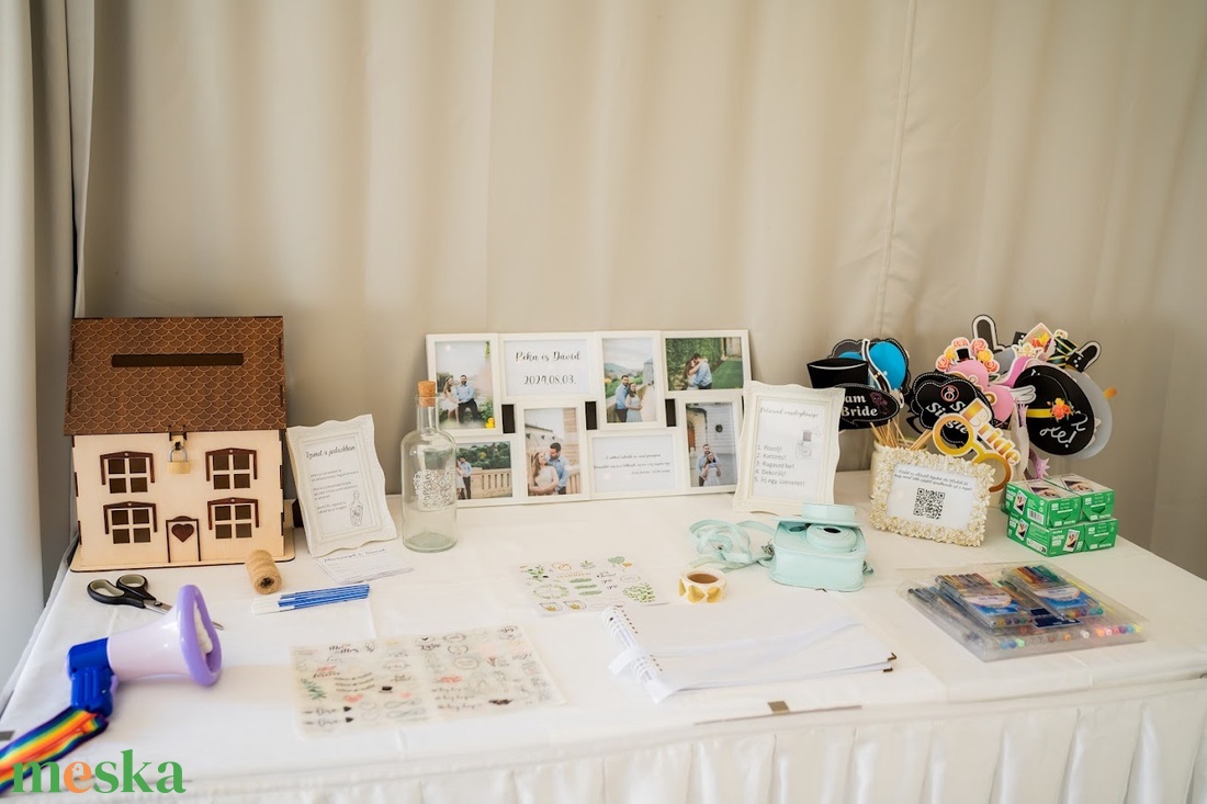 Borítékgyűjtő házikó � színezett tetővel - esküvő - emlék & ajándék - nászajándék - nászajándék gyűjtők - Meska.hu