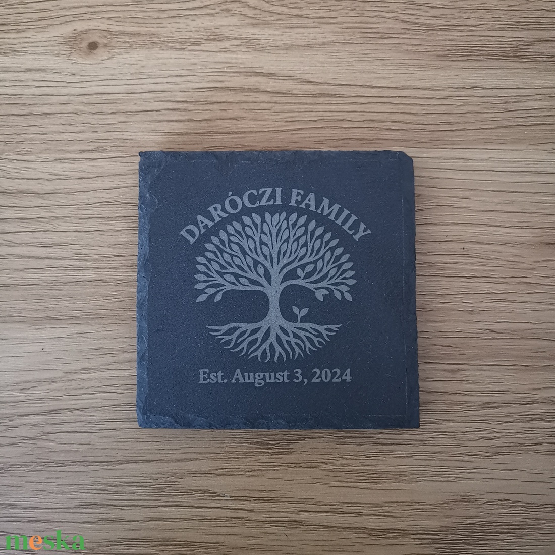 Egyedileg gravírozott kő poháralátét (4 db) - otthon & életmód - konyhafelszerelés, tálalás - tálalás - tányér- és poháralátét - Meska.hu