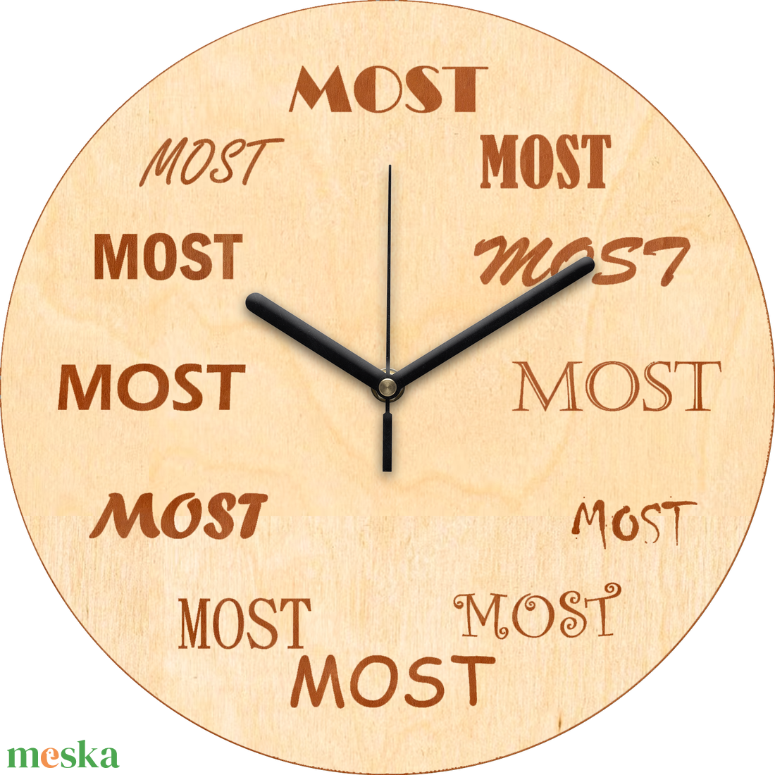 Gravírozott most falióra - otthon & életmód - dekoráció - fali és függő dekoráció - falióra & óra - Meska.hu