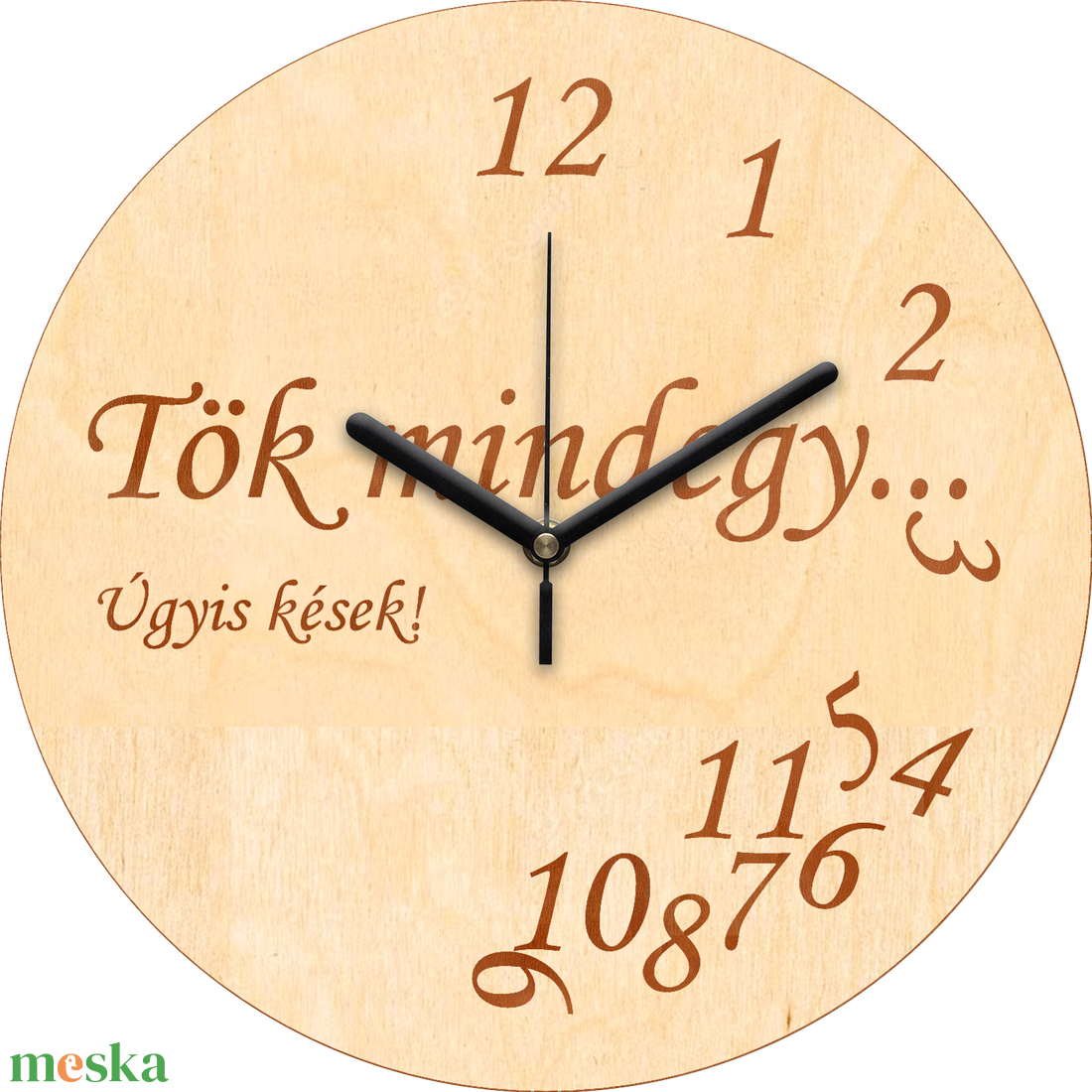 Gravírozott Kit érdekel? falióra - otthon & életmód - dekoráció - fali és függő dekoráció - falióra & óra - Meska.hu