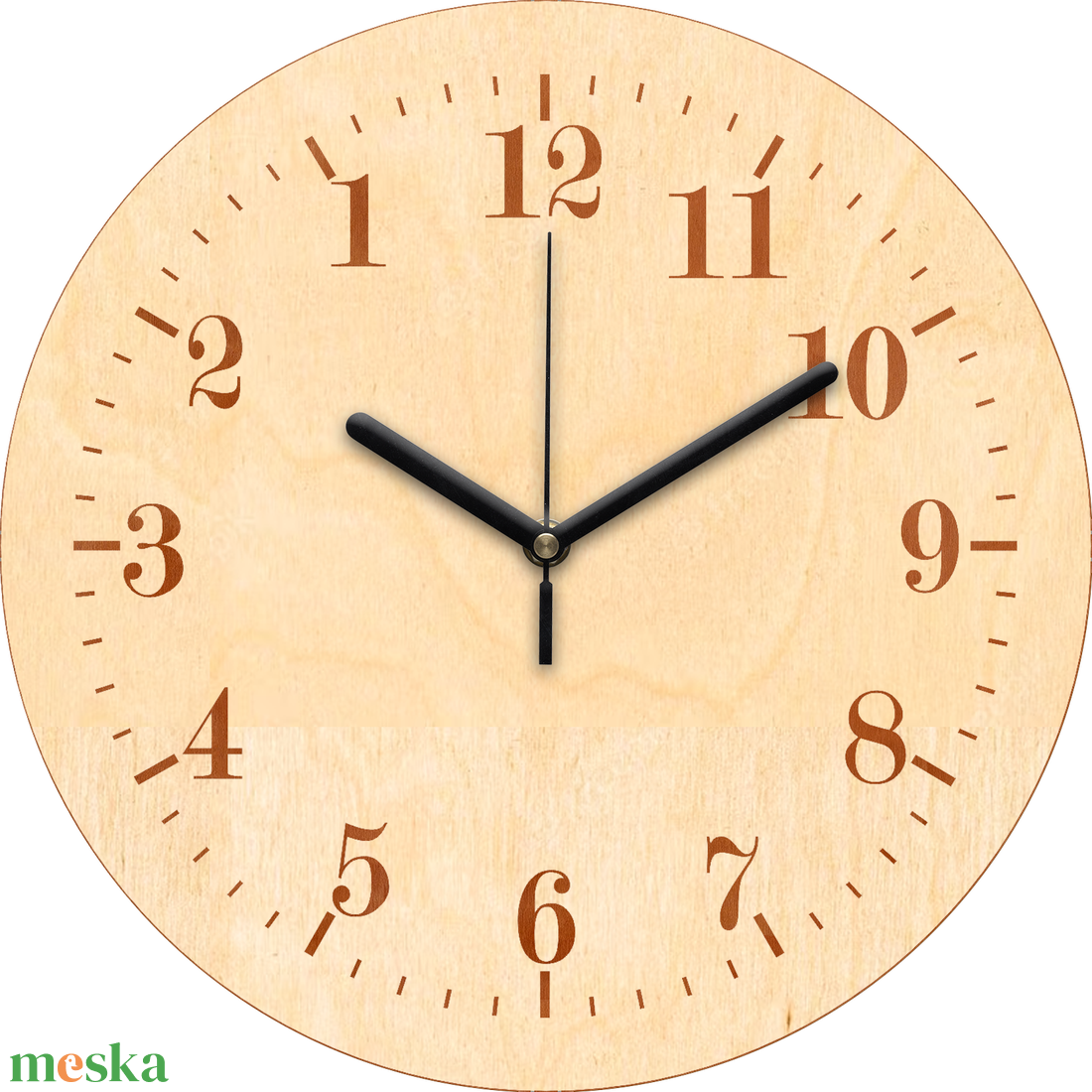 Gravírozott visszafelé járó falióra - otthon & életmód - dekoráció - fali és függő dekoráció - falióra & óra - Meska.hu