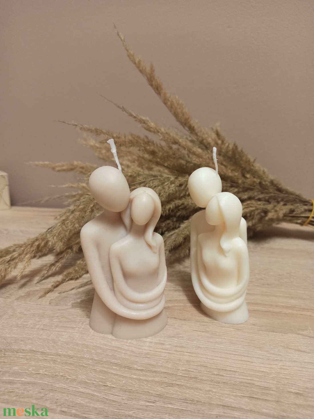 Szerelmes pár gyertya - kellékek & szerszámok - dekorációs kellékek - dekorációs gyertya - Meska.hu