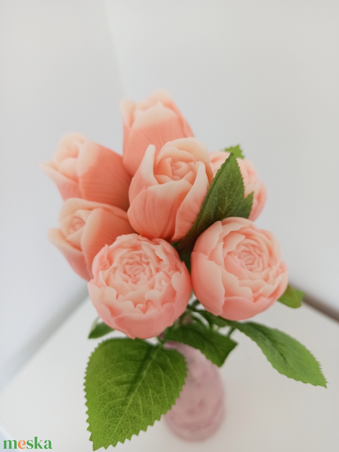 Szappan virág szál - esküvő - dekoráció - asztaldísz - Meska.hu