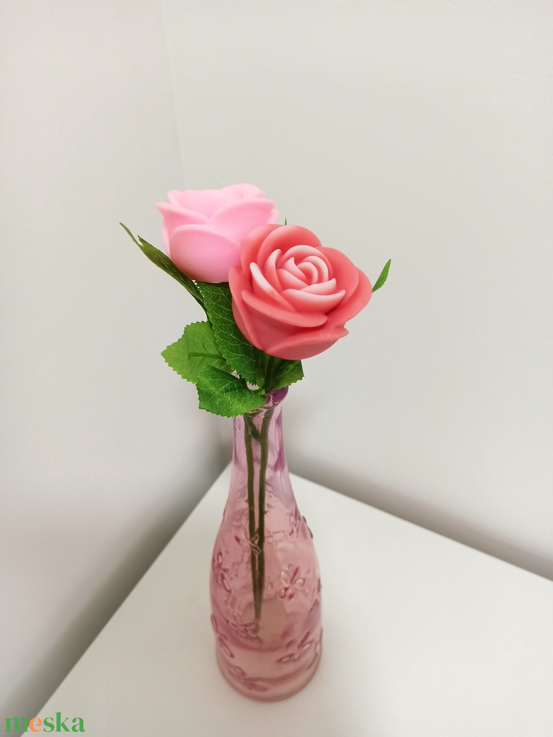 Szappan virág szál - esküvő - dekoráció - asztaldísz - Meska.hu