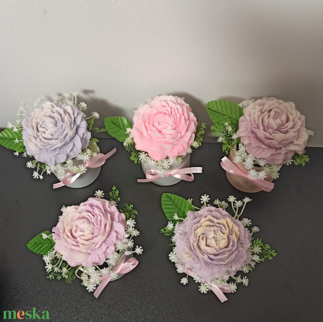 Rózsa szappan dísz - otthon & életmód - dekoráció - dísztárgy - Meska.hu