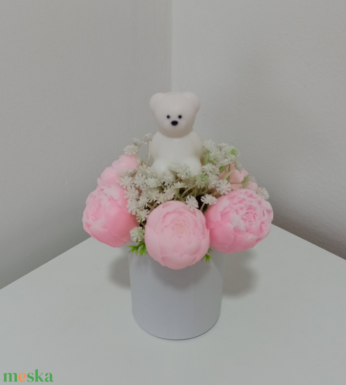 Macis bazsarózsa szappan virág dísz - otthon & életmód - dekoráció - dísztárgy - Meska.hu