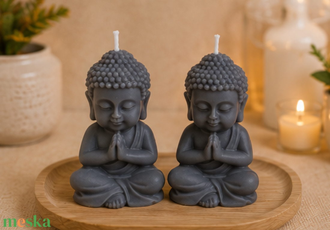 Kis Buddha gyertya - otthon & életmód - dekoráció - asztal és polc dekoráció - asztaldísz - Meska.hu