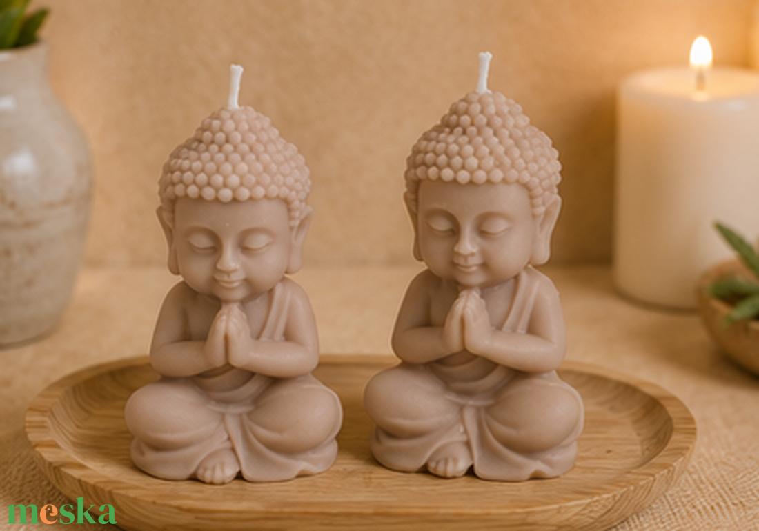Kis Buddha gyertya - otthon & életmód - dekoráció - asztal és polc dekoráció - asztaldísz - Meska.hu