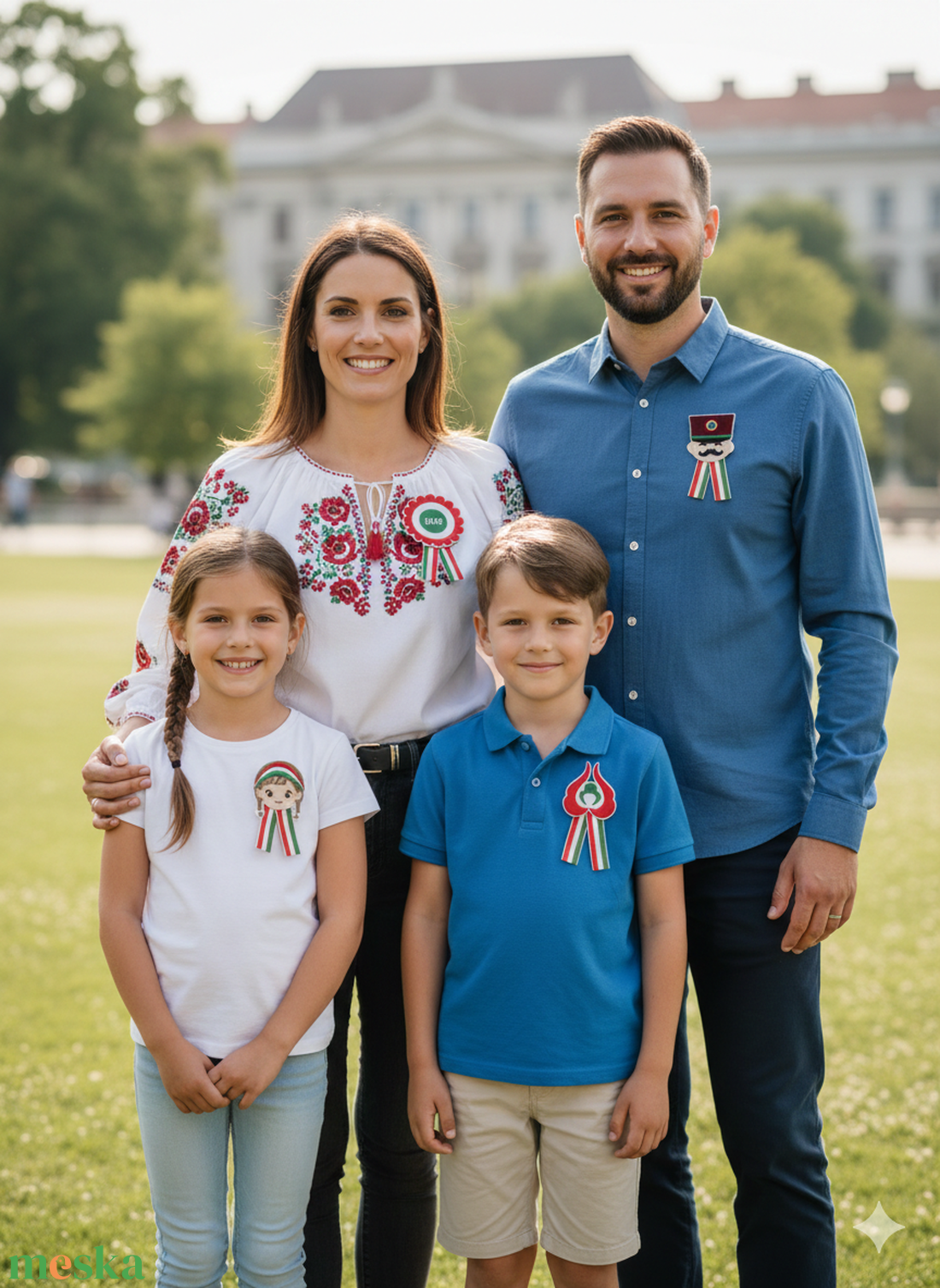 Hímzett kokárda kitűző variációk március 15-re - ékszer - kitűző és bross - Meska.hu