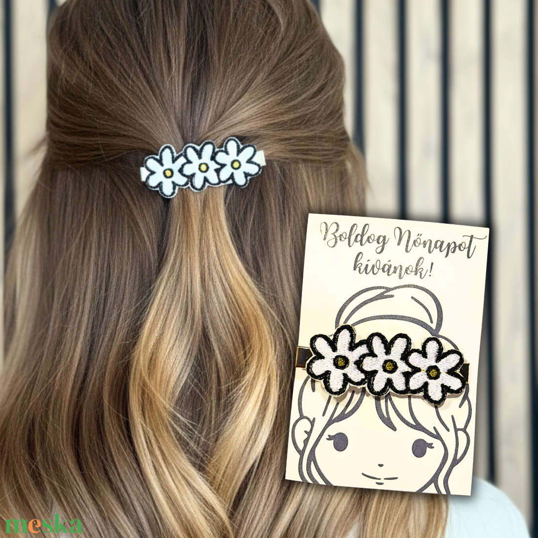 Nőnapi hajcsat ajándék lányoknak  - ruha & divat - hajdísz & hajcsat - hajcsat & hajtű - Meska.hu