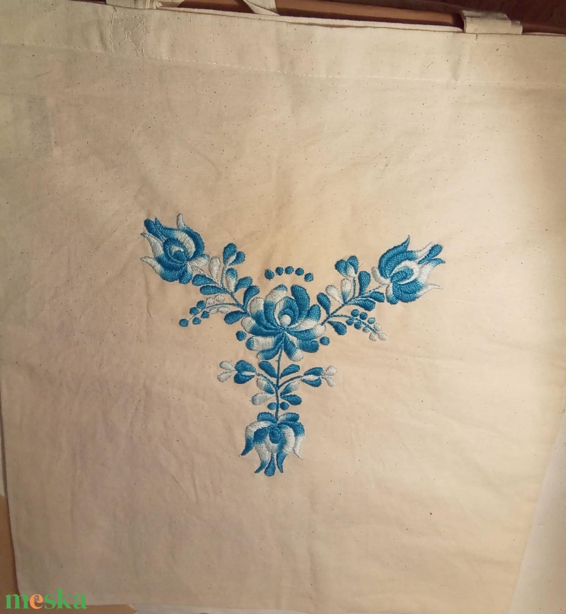 Kézzel hímzett szatyor  - táska & tok - bevásárlás & shopper táska - shopper, textiltáska, szatyor - Meska.hu