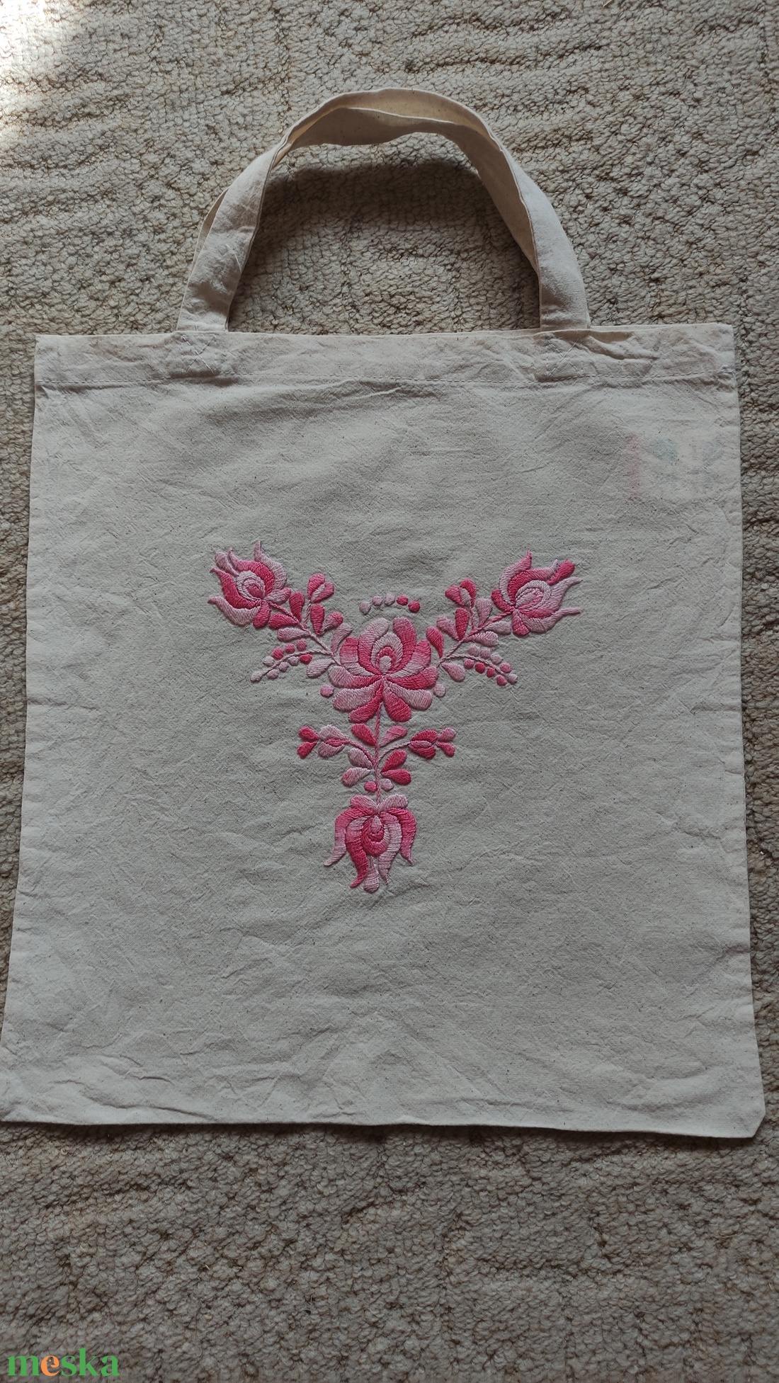 Kézzel hímzett szatyor  - táska & tok - bevásárlás & shopper táska - shopper, textiltáska, szatyor - Meska.hu