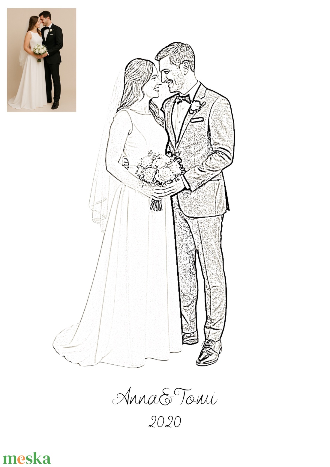 Személyre szabott sketch portré - művészet - fotográfia - portré - Meska.hu