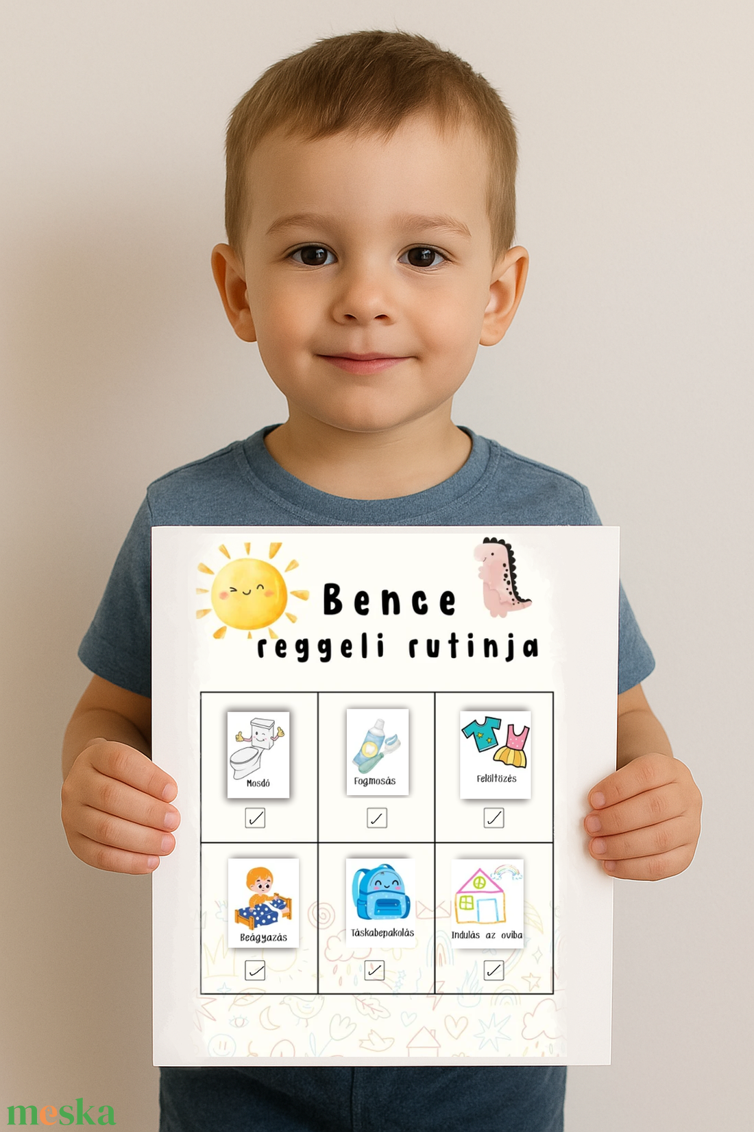 Gyermek rutintábla - játék & sport - készségfejlesztő és logikai játék - oktató játékok - Meska.hu