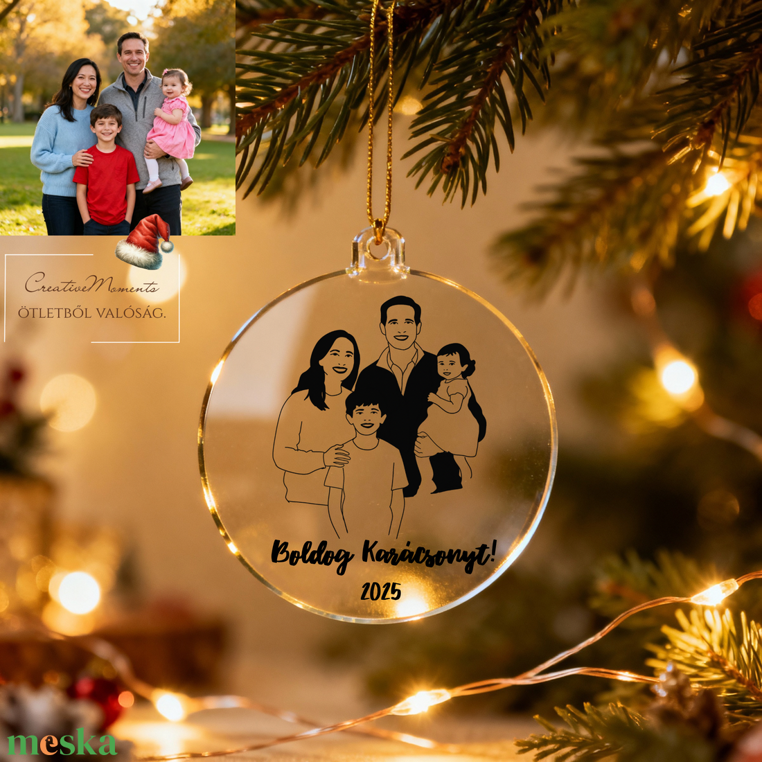 Egyedi karácsonfadísz - karácsony - karácsonyi lakásdekoráció - karácsonyfadíszek - Meska.hu