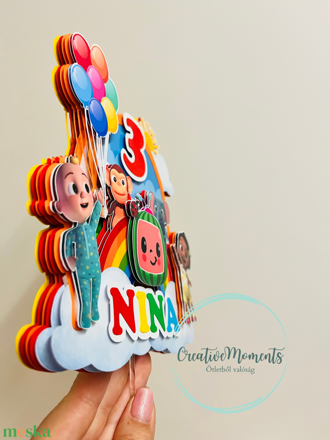 Cocomelon tortabeszúró - esküvő - dekoráció - sütidísz - Meska.hu