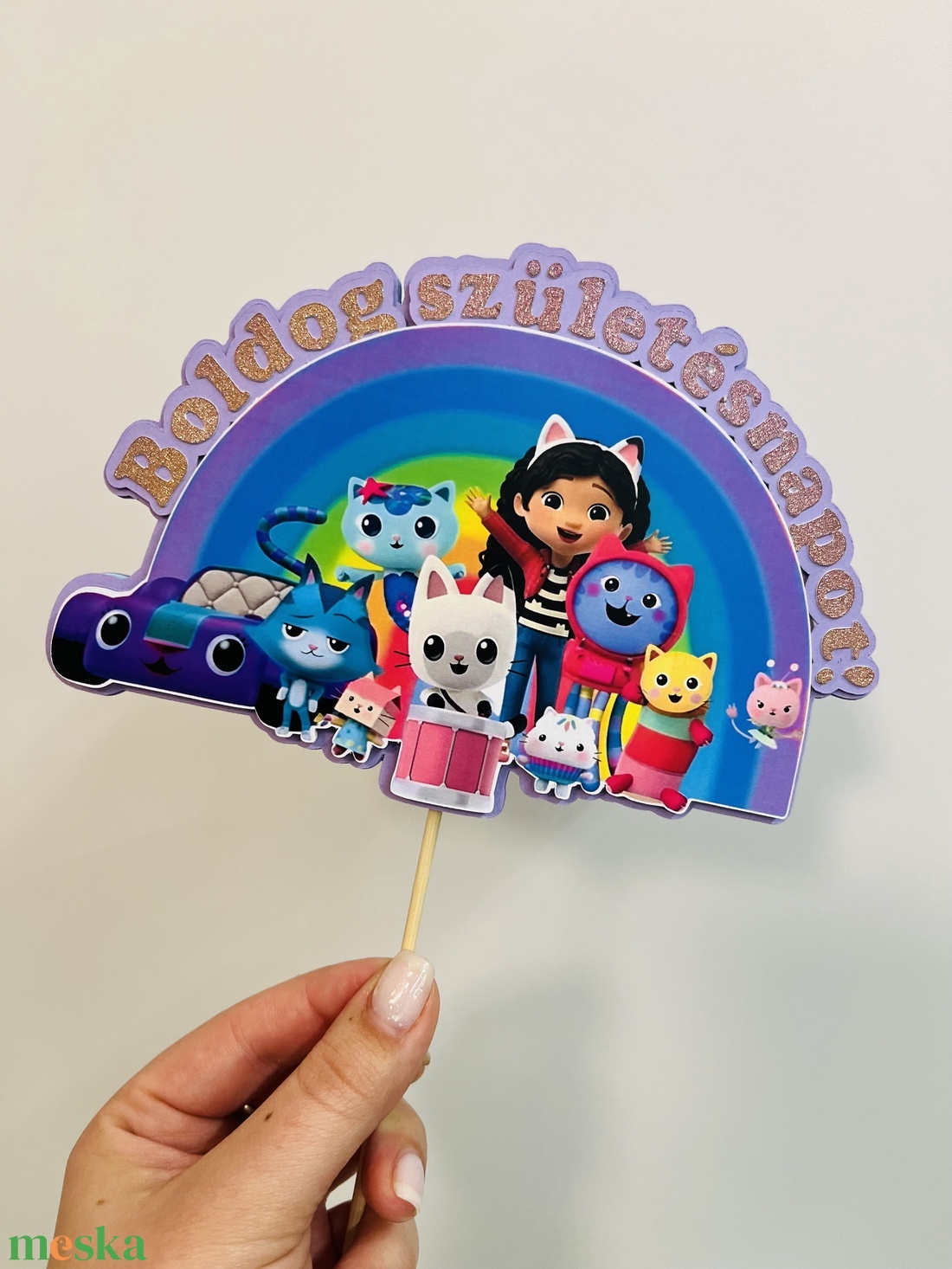 Gabi babaháza �Boldog Születésnapot� tortabeszúró - esküvő - dekoráció - sütidísz - Meska.hu