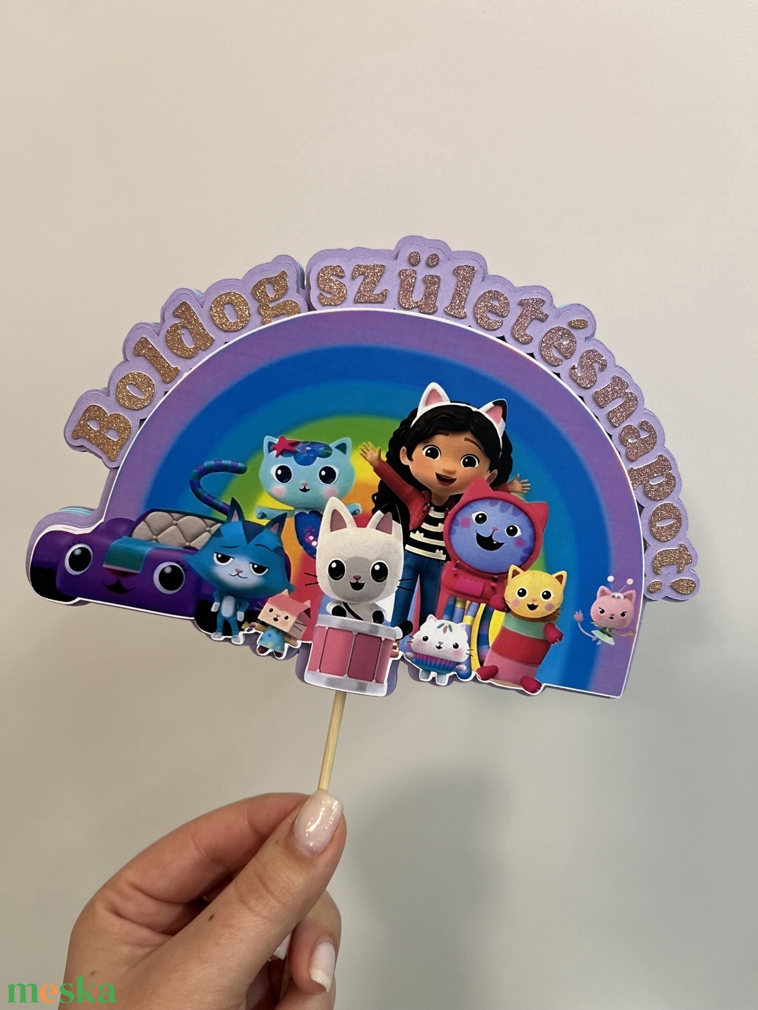 Gabi babaháza �Boldog Születésnapot� tortabeszúró - esküvő - dekoráció - sütidísz - Meska.hu