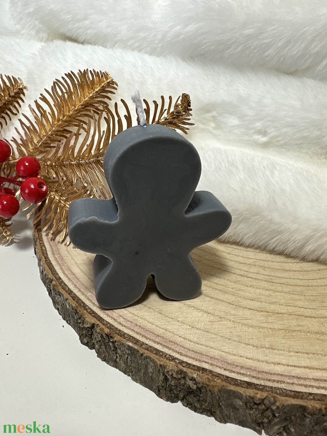 Karácsonyi Mézeskalács Gyertya - Fekete - otthon & életmód - gyertya, illat, aroma - gyertya - Meska.hu