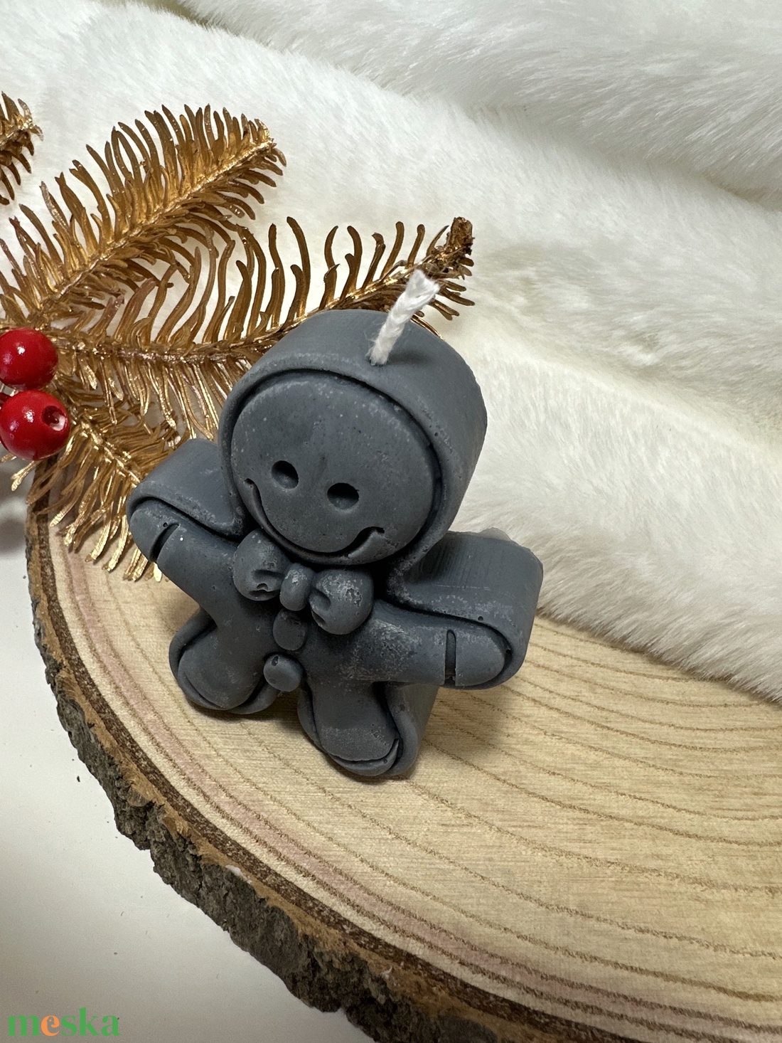 Karácsonyi Mézeskalács Gyertya - Fekete - otthon & életmód - gyertya, illat, aroma - gyertya - Meska.hu