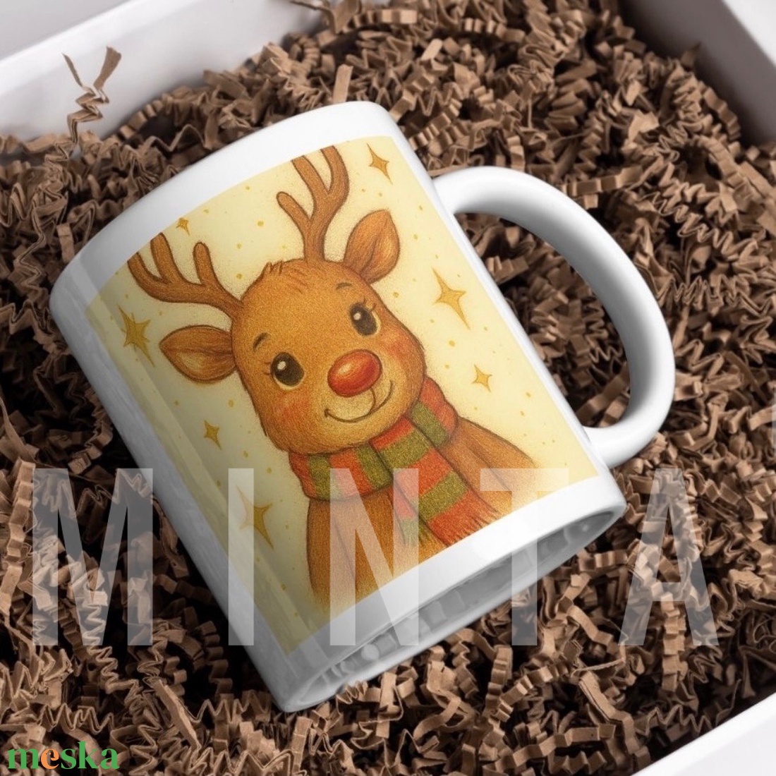 Karácsonyi bögre - Szarvasos - otthon & életmód - konyhafelszerelés, tálalás - tálalás - bögre & csésze - Meska.hu
