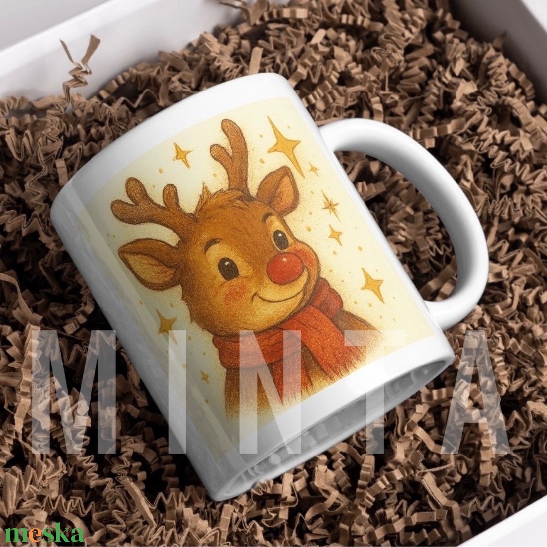 Karácsonyi bögre - Szarvasos - otthon & életmód - konyhafelszerelés, tálalás - tálalás - bögre & csésze - Meska.hu