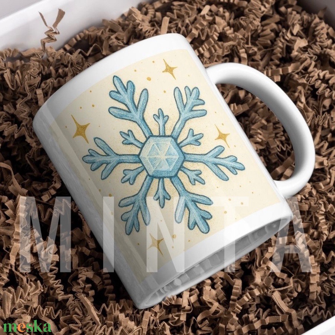 Karácsonyi bögre - Hópehely  - otthon & életmód - konyhafelszerelés, tálalás - tálalás - bögre & csésze - Meska.hu