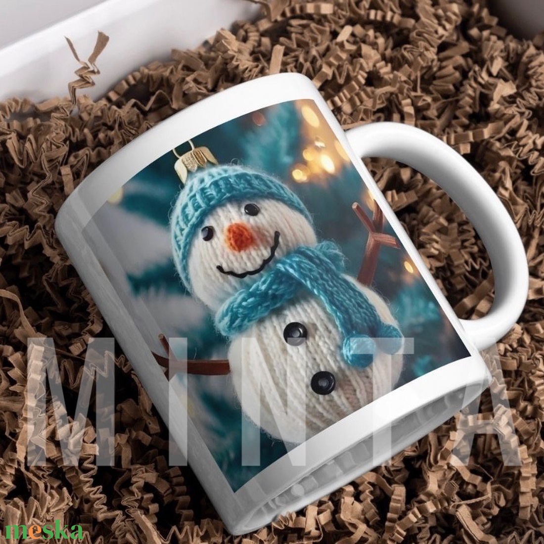 Karácsonyi bögre - Hóemberes - otthon & életmód - konyhafelszerelés, tálalás - tálalás - bögre & csésze - Meska.hu