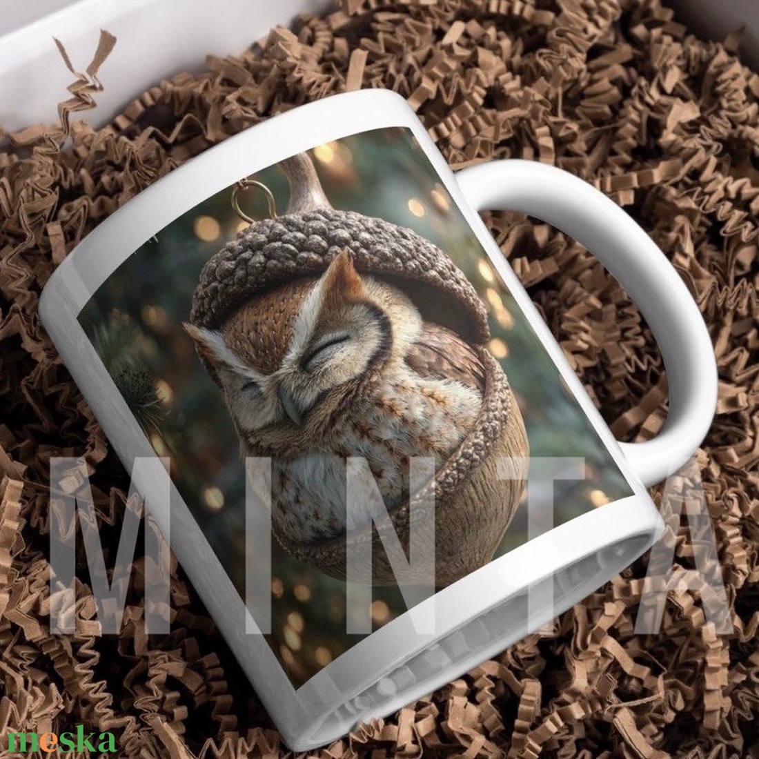 Karácsonyi bögre - Baglyos -  - Meska.hu