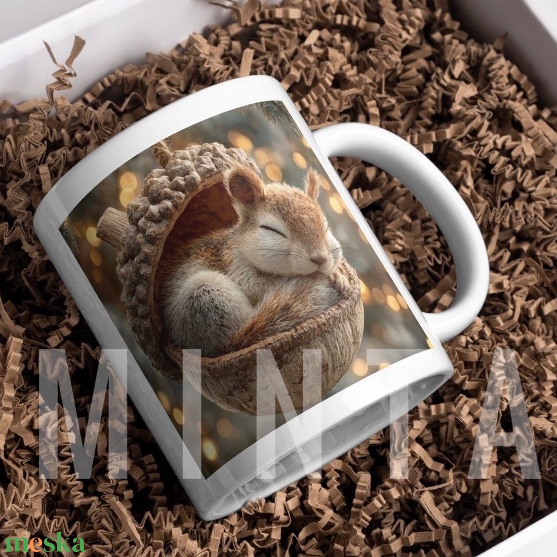 Karácsonyi bögre - Mókusos - otthon & életmód - konyhafelszerelés, tálalás - tálalás - bögre & csésze - Meska.hu