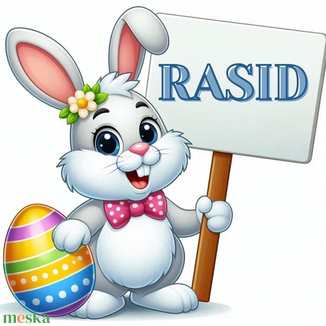 Egyedi névvel ellátott húsvéti nyuszis bögre - otthon & életmód - konyhafelszerelés, tálalás - tálalás - bögre & csésze - Meska.hu