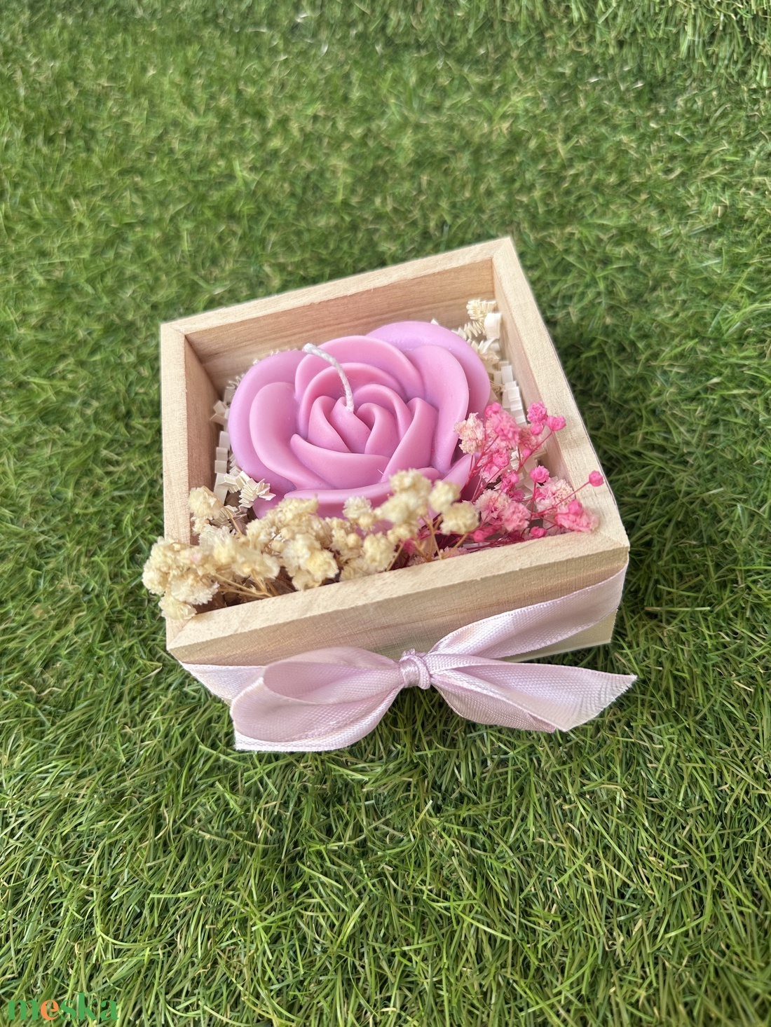 Gyertya Virág Box/Doboz - Rózsaszín - otthon & életmód - gyertya, illat, aroma - gyertya - Meska.hu