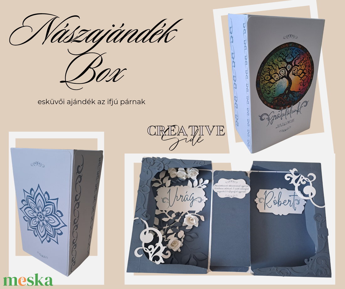 Nászajándék box papírból, mágnessel záródó - esküvő - emlék & ajándék - nászajándék - esküvői pénzátadó doboz - Meska.hu Nászajándék box papírból, mágnessel záródó - esküvő - emlék & ajándék - nászajándék - esküvői pénzátadó doboz - Meska.hu