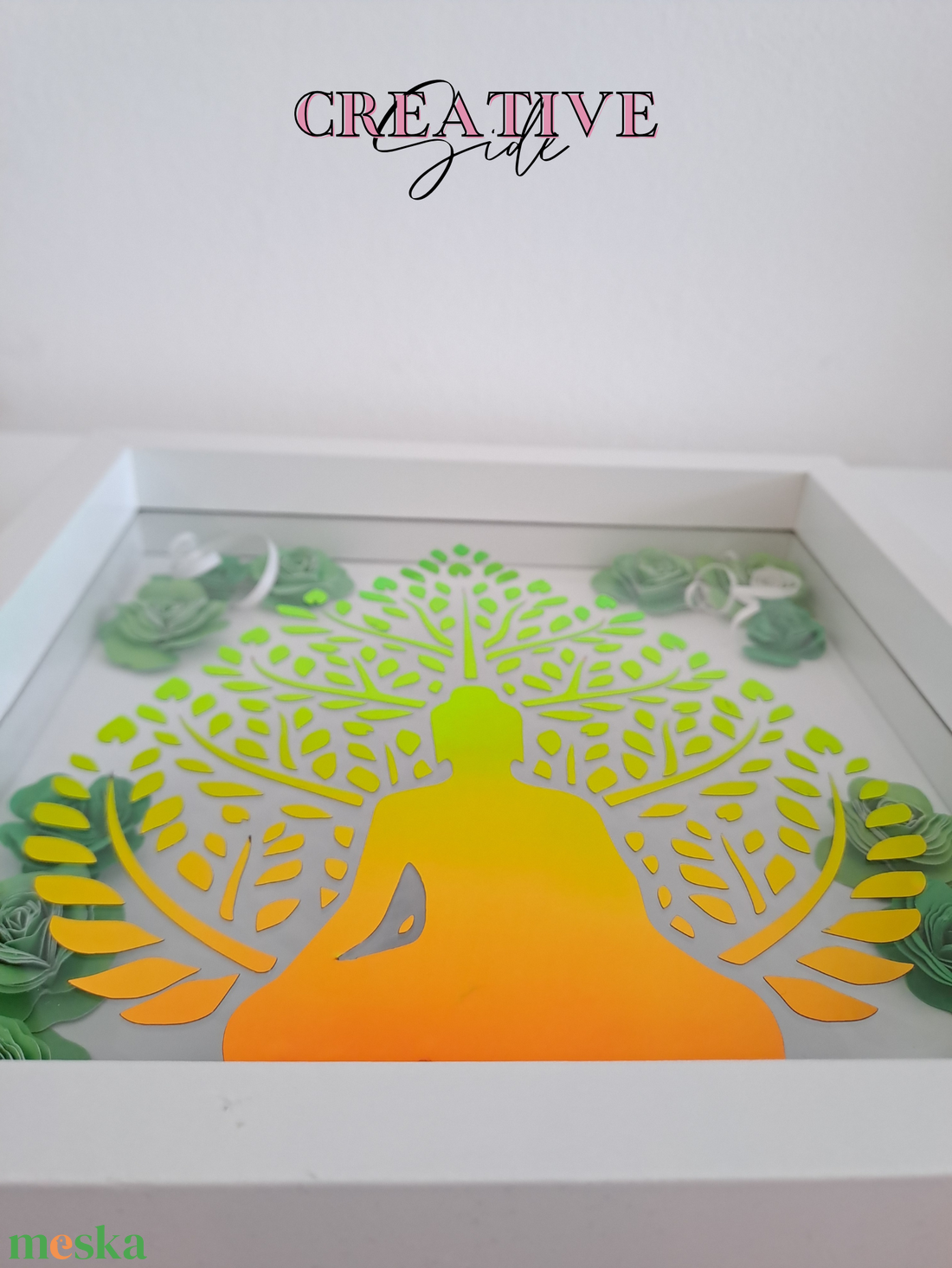 Shadow box - Buddha holografikus fóliával, gyönyörű zöld színű rózsákkal -Györgyi 3D Képkeretei - - karácsony - karácsonyi ajándékozás - karácsonyi képeslap, üdvözlőlap, ajándékkísérő - Meska.hu Shadow box - Buddha holografikus fóliával, gyönyörű zöld színű rózsákkal -Györgyi 3D Képkeretei - - karácsony - karácsonyi ajándékozás - karácsonyi képeslap, üdvözlőlap, ajándékkísérő - Meska.hu