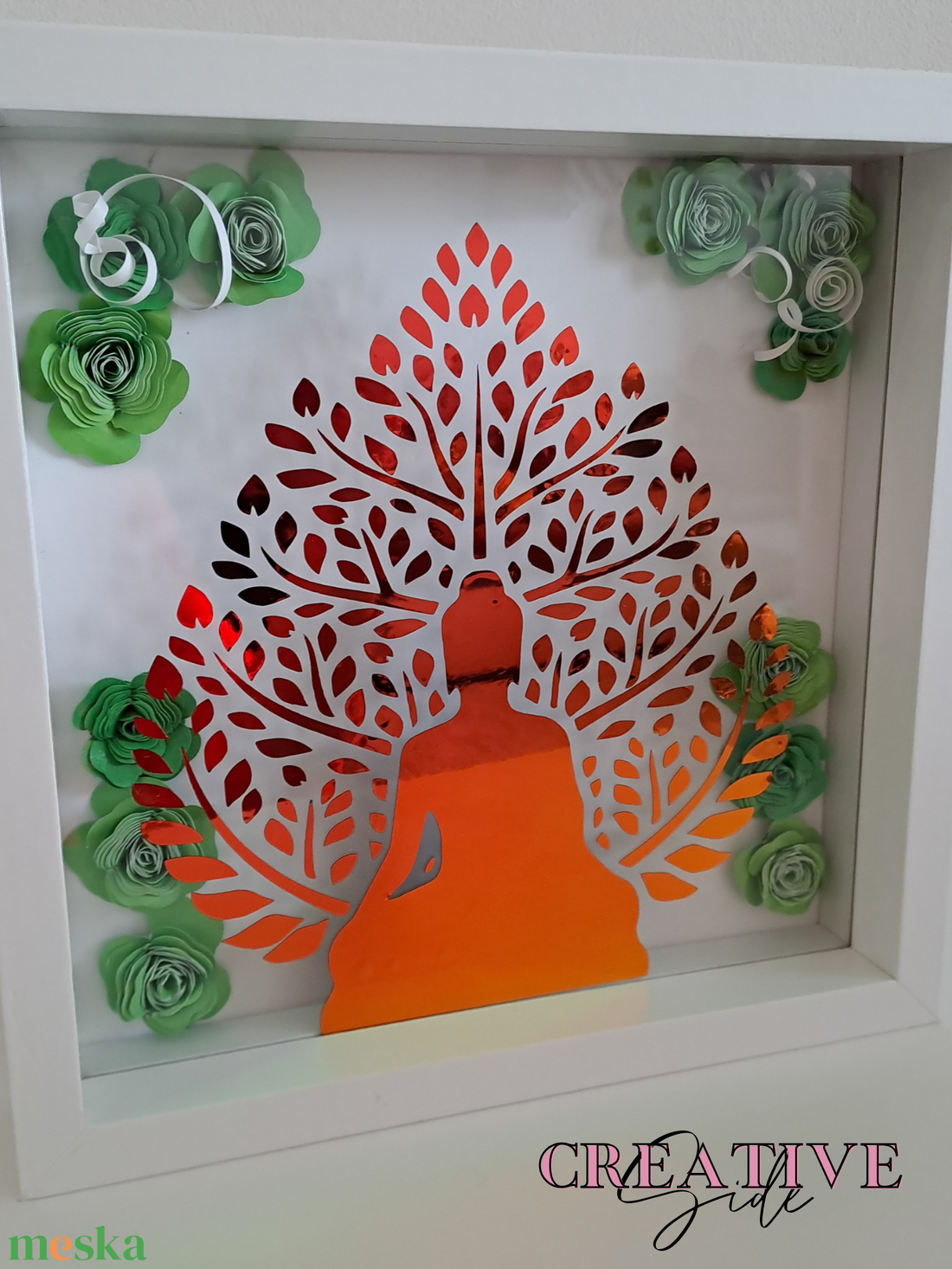 Shadow box - Buddha holografikus fóliával, gyönyörű zöld színű rózsákkal -Györgyi 3D Képkeretei - - karácsony - karácsonyi ajándékozás - karácsonyi képeslap, üdvözlőlap, ajándékkísérő - Meska.hu Shadow box - Buddha holografikus fóliával, gyönyörű zöld színű rózsákkal -Györgyi 3D Képkeretei - - karácsony - karácsonyi ajándékozás - karácsonyi képeslap, üdvözlőlap, ajándékkísérő - Meska.hu