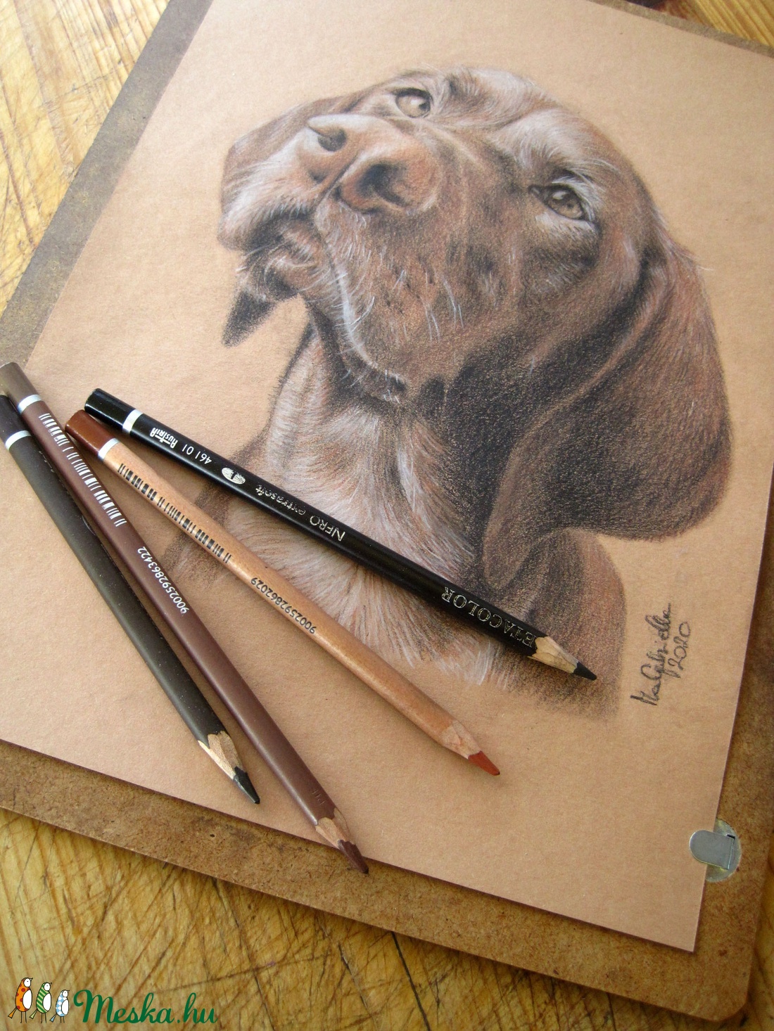 Rendelhető kutya portré - digitális fénykép alapján készült A4 méretű, ceruzával készült grafika -  - Meska.hu