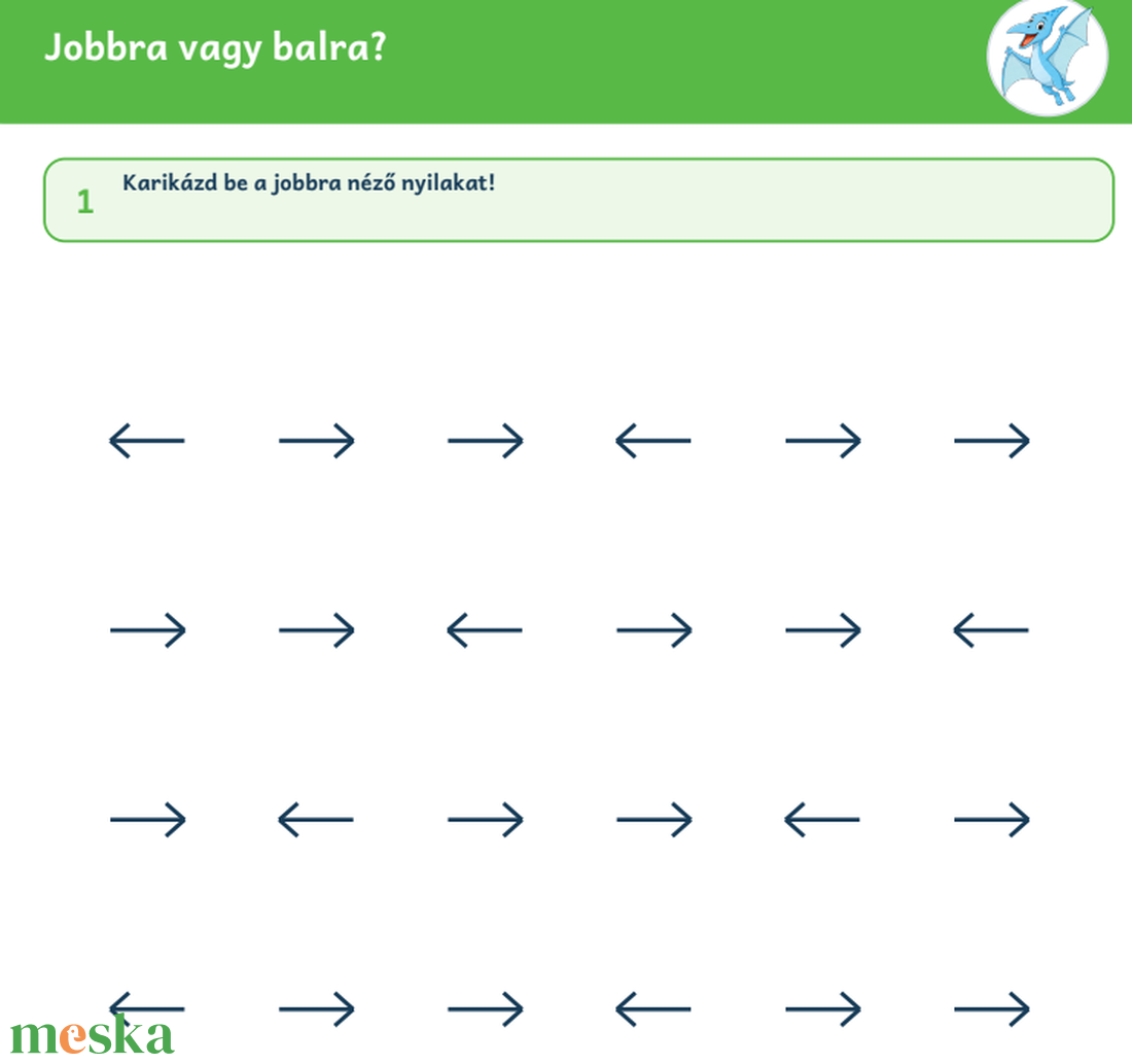 Az első iskolai gyakorlófüzetem, munkafüzetem - Dínós kiadás - játék & sport - készségfejlesztő és logikai játék - oktató játékok - Meska.hu