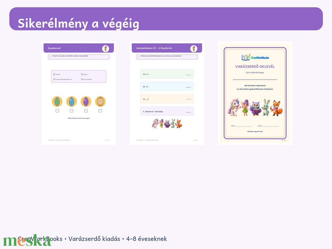 Az első iskolai gyakorlófüzetem, munkafüzetem  � Varázserdő kiadás - játék & sport - készségfejlesztő és logikai játék - oktató játékok - Meska.hu