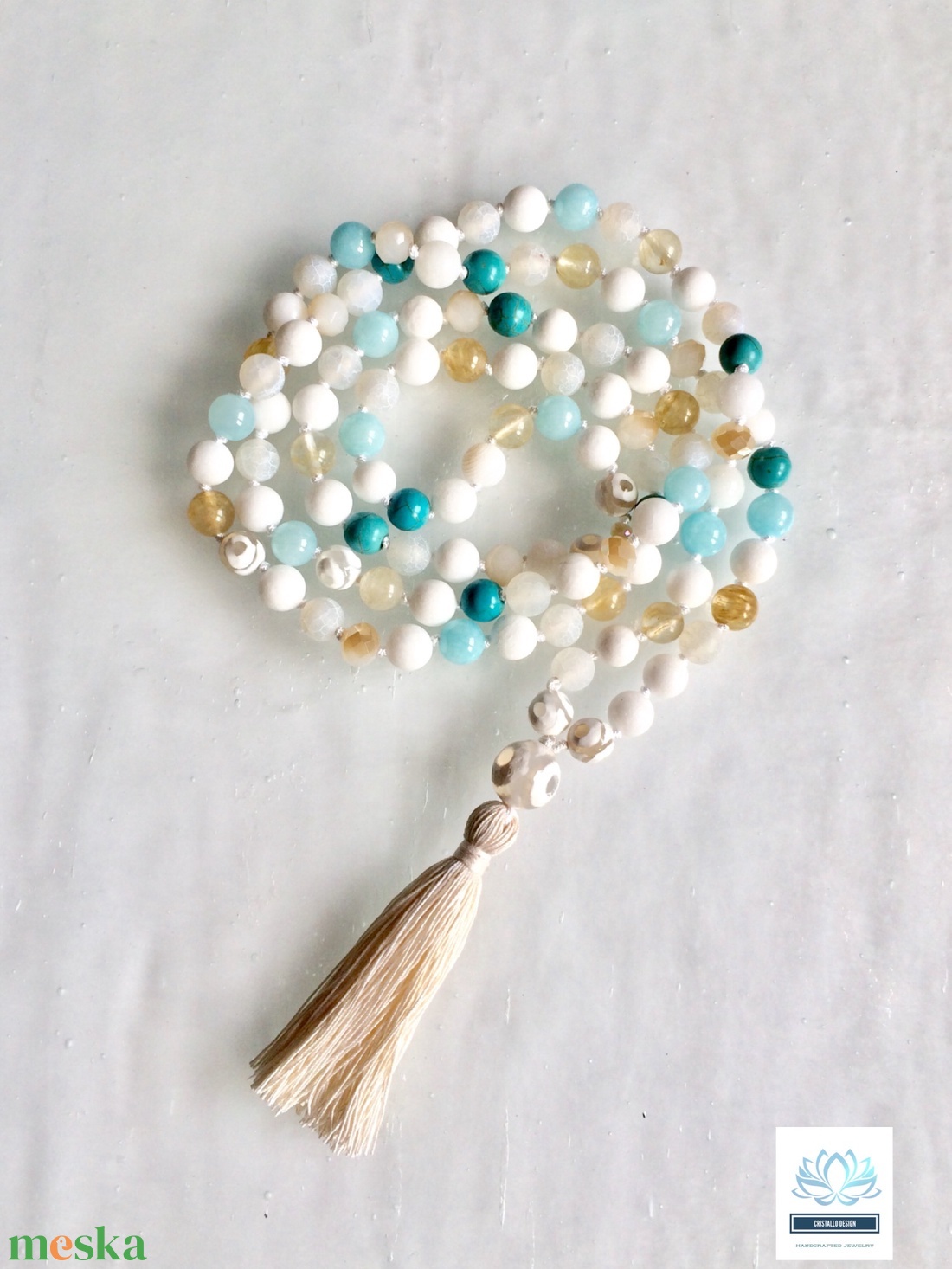 Energy 108 szemes női ásvány mala nyaklánc - ékszer - nyaklánc - bogyós nyaklánc - Meska.hu