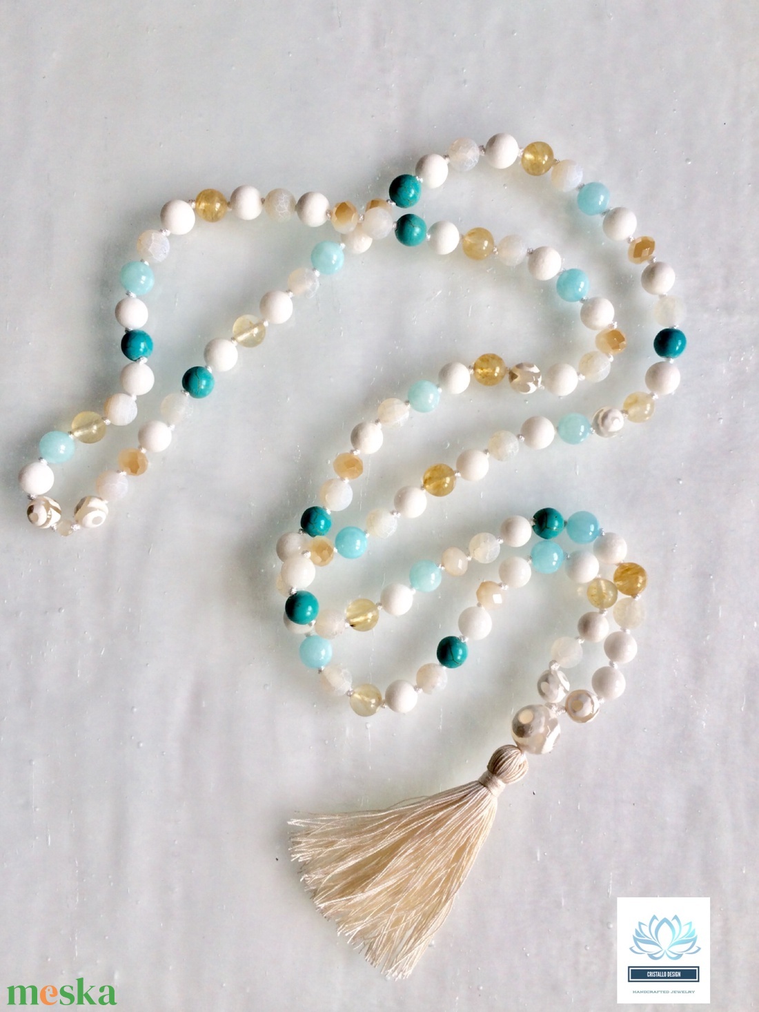 Energy 108 szemes női ásvány mala nyaklánc - ékszer - nyaklánc - bogyós nyaklánc - Meska.hu