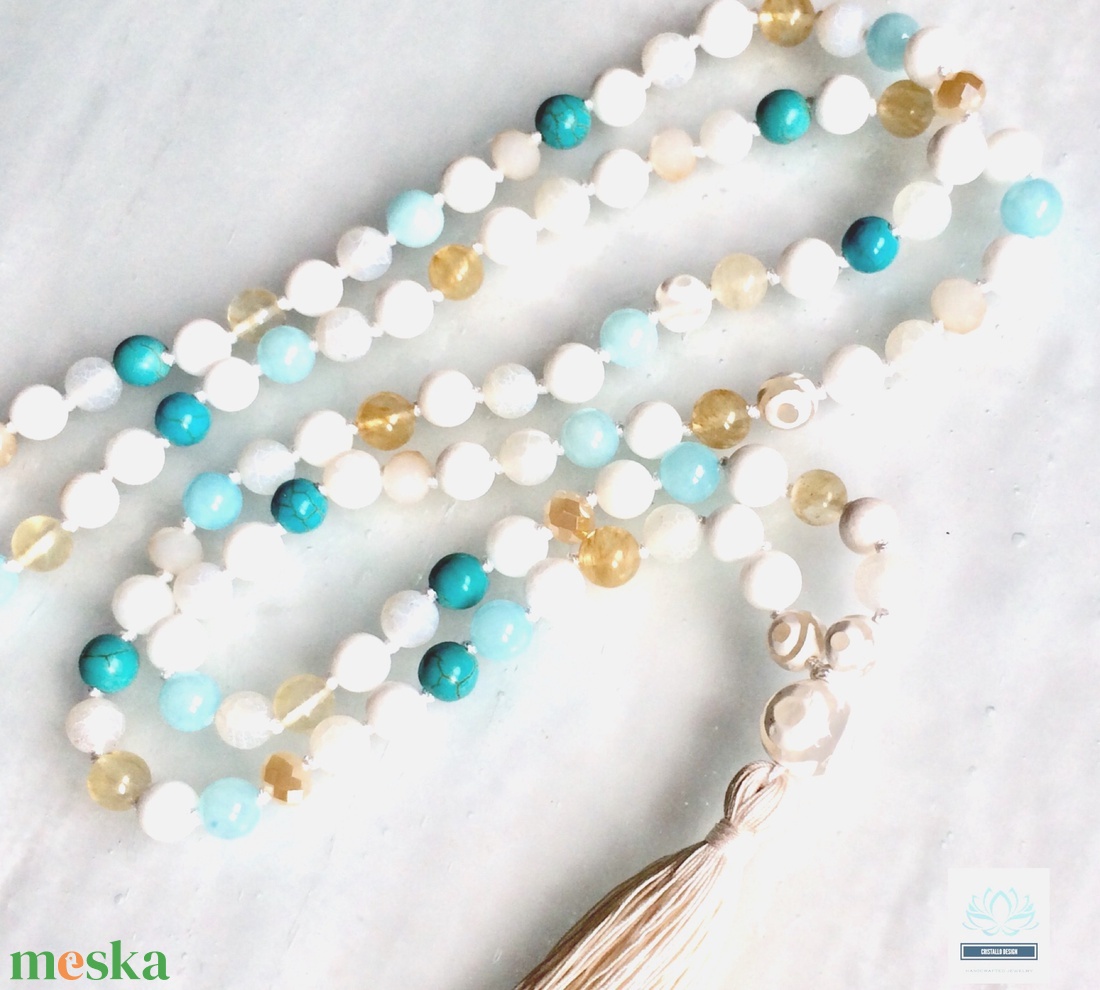 Energy 108 szemes női ásvány mala nyaklánc - ékszer - nyaklánc - bogyós nyaklánc - Meska.hu