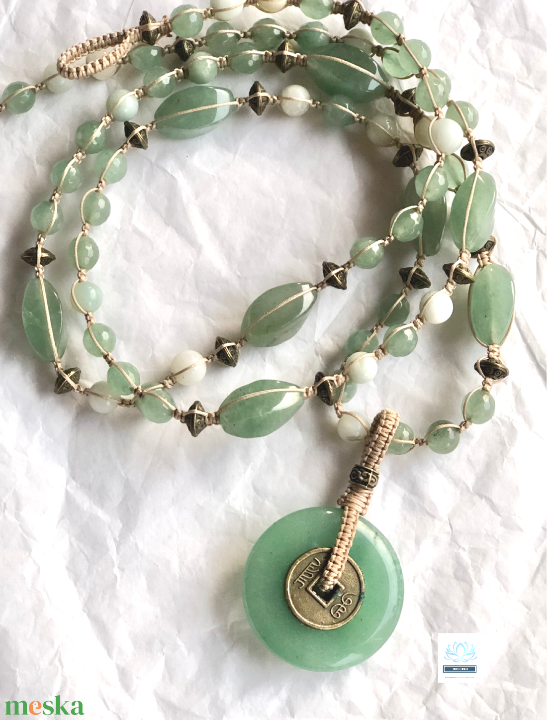 Zen női ásvány nyaklánc  - ékszer - nyaklánc - gyöngyös nyaklánc - Meska.hu